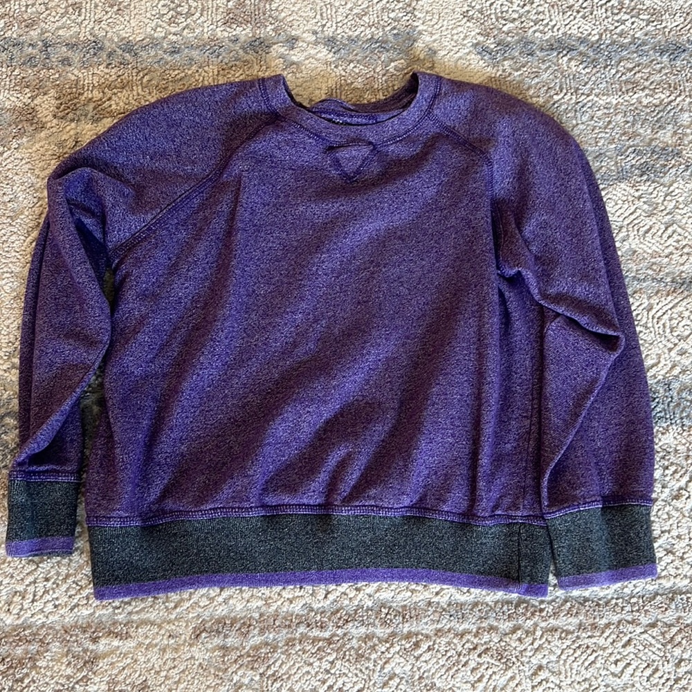 Purple crew neck sweatshirt